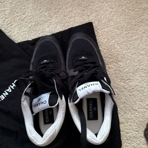 CHANEL Monochrome Athletic Shoes